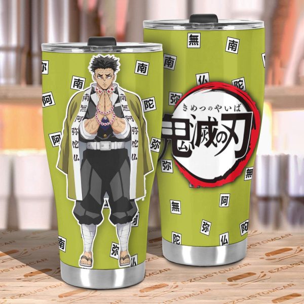anime tumbler mug demon slayer cups gyomei himejima car accessories jeuj7