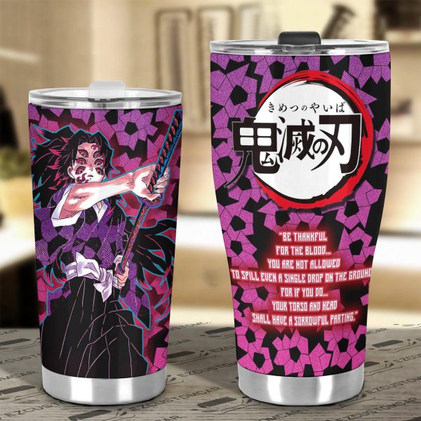 anime tumbler mug demon slayer cups kokushibo car accessories fsuan