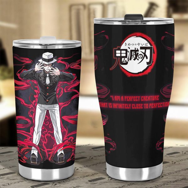 anime tumbler mug demon slayer cups muzan kibutsuji car accessories gmevb