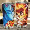 Anime Tumbler Mug Demon Slayer Cups Rengoku and Akaza Car Accessories