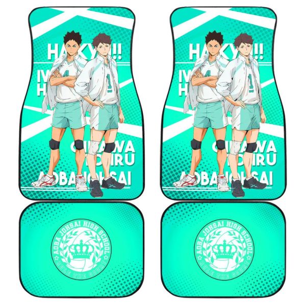 Haikyuu Car Floor Mats Aoba Johsai Symbol