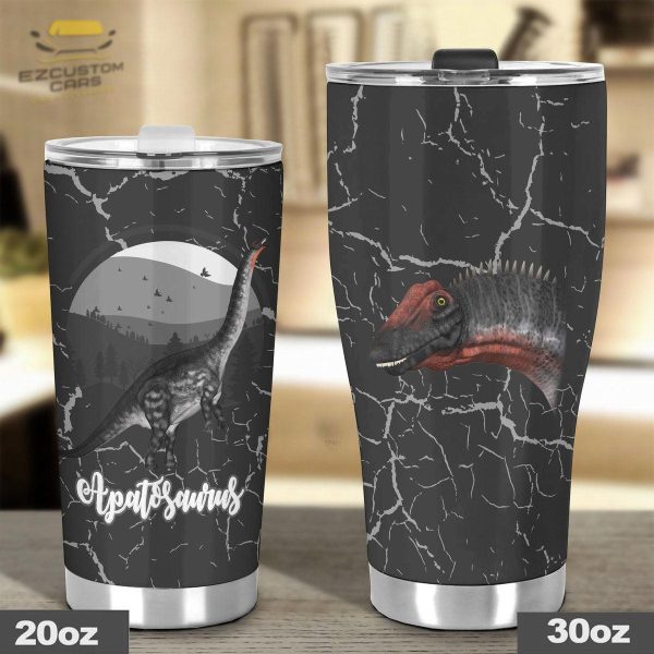 apatosaurus car tumbler cup custom dinosaur car accessories 7k18q