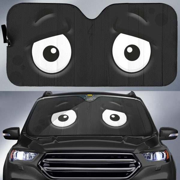 Easy Face Cartoon Eyes Car Windshield Sun Shade