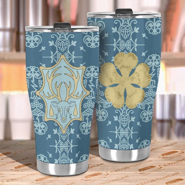 aqua deer stainless steel tumbler custom black clover anime car accessories w2kkh