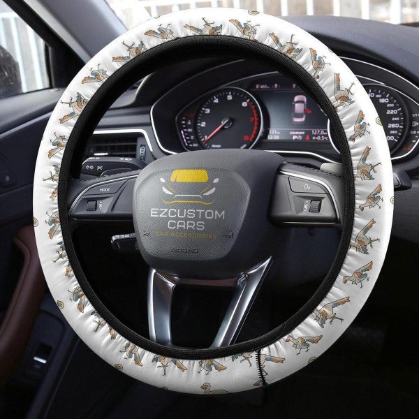 archaeopteryx pattern car accessories custom dinosaur anime steering wheel cover bdbvv