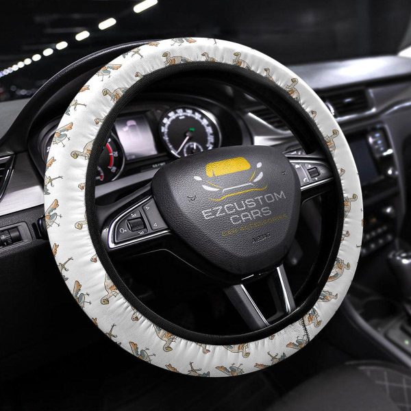 archaeopteryx pattern car accessories custom dinosaur anime steering wheel cover iighd