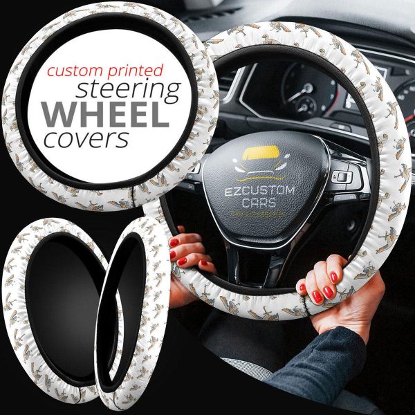 archaeopteryx pattern car accessories custom dinosaur anime steering wheel cover lmz9b