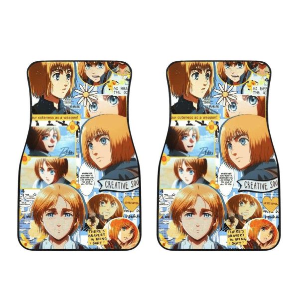 armin attack on titan car floor mats fan gift isbqv