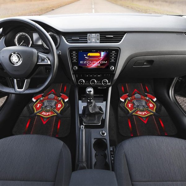 army car accessories custom car floor mats us firefighter lfcrl
