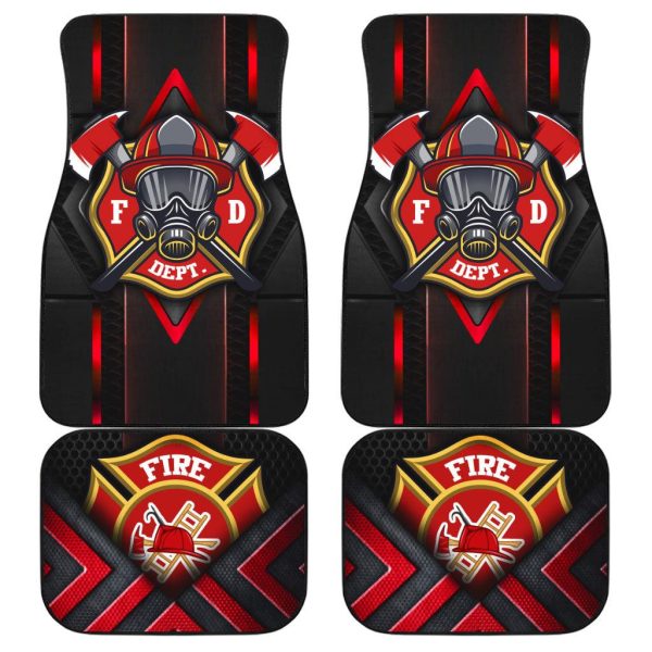 Army Car Accessories Custom Car Floor Mats US Firefighter