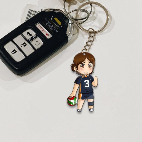 Asahi Azumane Keychains Custom Karasuno High Haikyuu Car Accessories