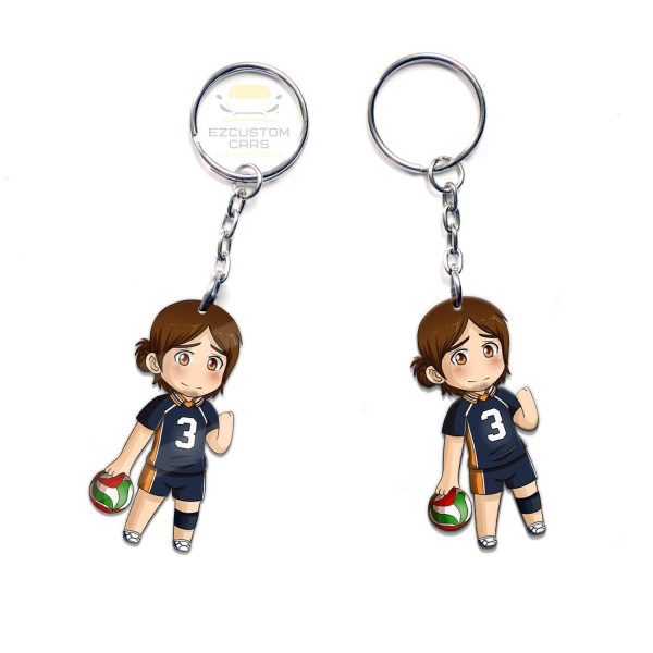 asahi azumane keychains custom karasuno high haikyuu car accessories ykql4