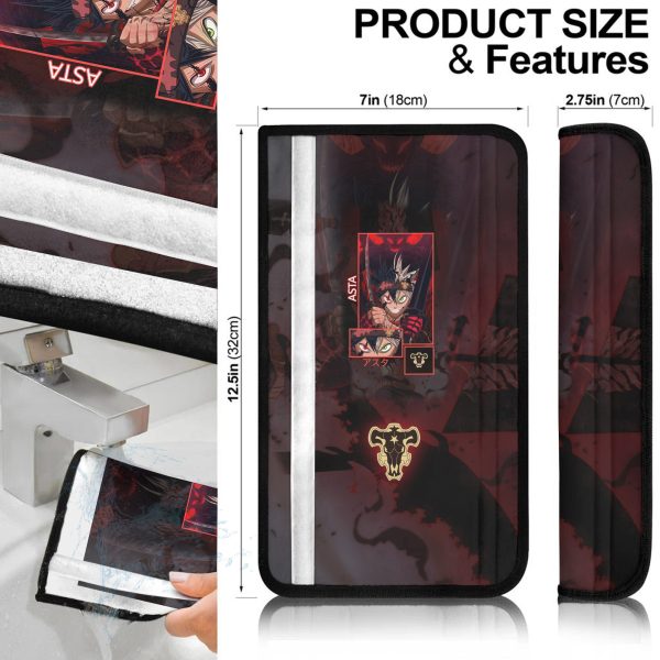 asta black clover anime seat belt covers lwaqs