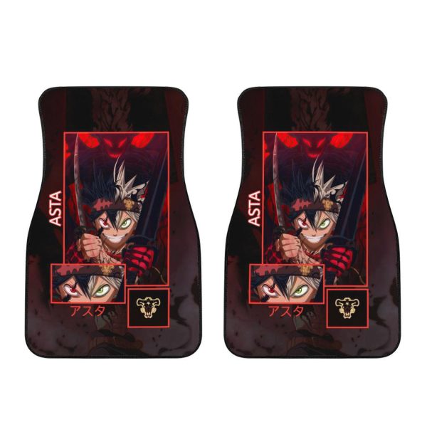 asta black clover car floor mats qhcy9