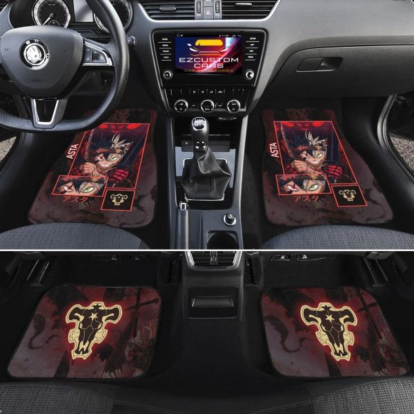 asta black clover car floor mats ypxnb