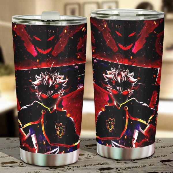 Asta Car Tumbler Cup Custom Black Clover Anime Car Accessories