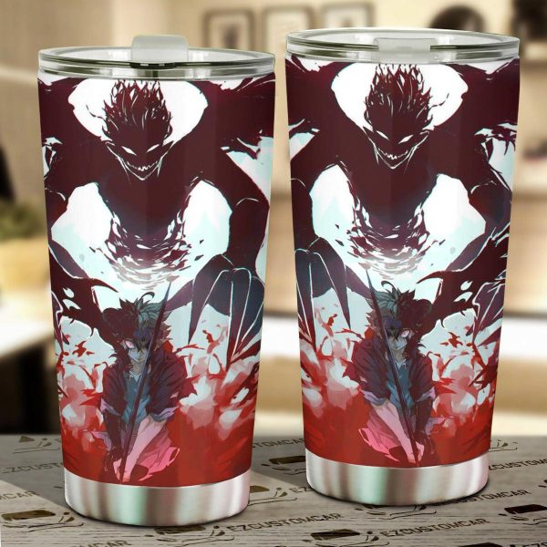 Aqua Deer Stainless Steel Tumbler Custom Black Clover Anime Car Accessories