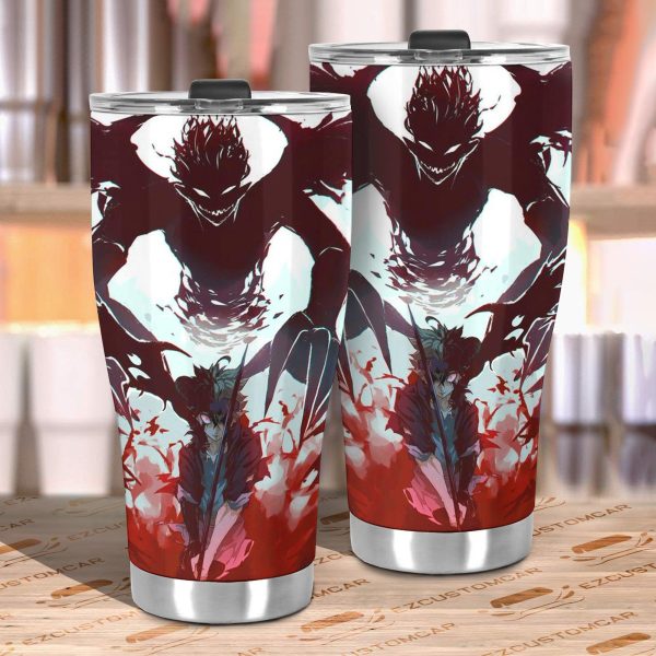 asta stainless steel tumbler custom black clover anime car accessories vhkza