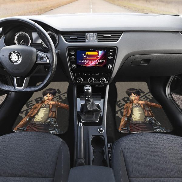 attack on titan car floor mats eren yeager ckg5u