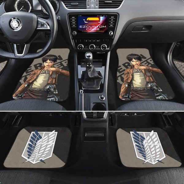 attack on titan car floor mats eren yeager lyo2k