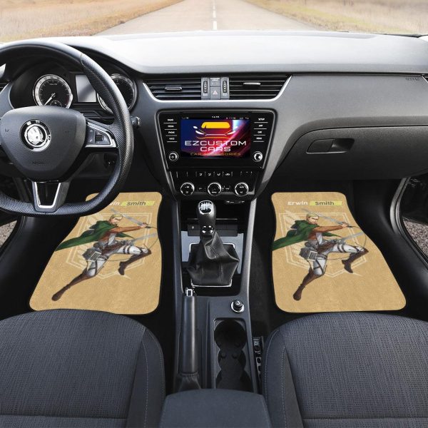 attack on titan car floor mats erwin smith aot wmwr1