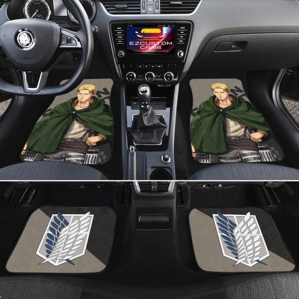 attack on titan car floor mats erwin smith jkivs
