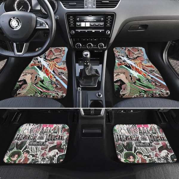 attack on titan car floor mats fan gift uofib