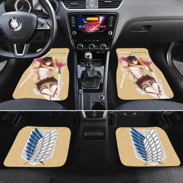 attack on titan car floor mats miskasa ackerman aot fvfvp