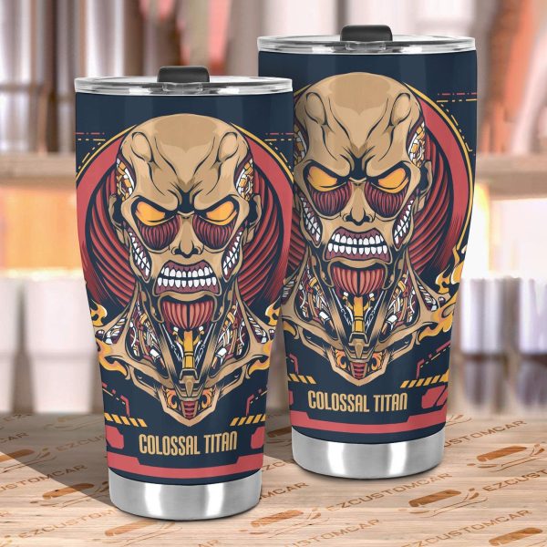 attack on titan car tumbler cup colossal titan lcxfs