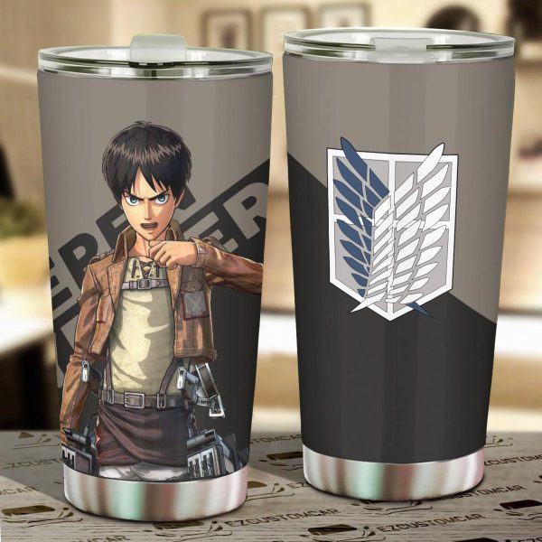 Attack on Titan Car Tumbler Cup Eren Yeager And Mikasa Love