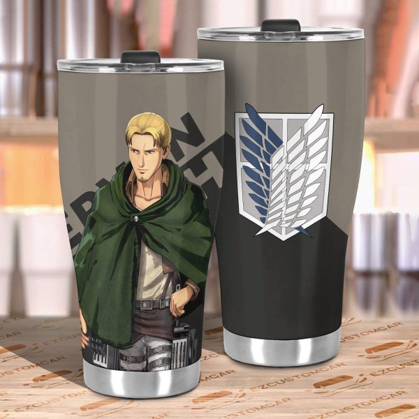 attack on titan car tumbler cup erwin smith en7ck