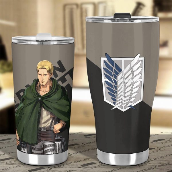 attack on titan car tumbler cup erwin smith lx0za
