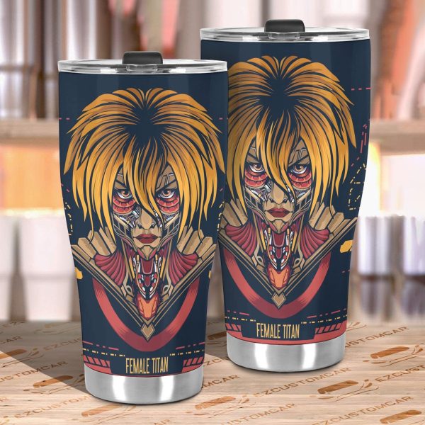 attack on titan car tumbler cup female titan mix antique artwork 2czf9