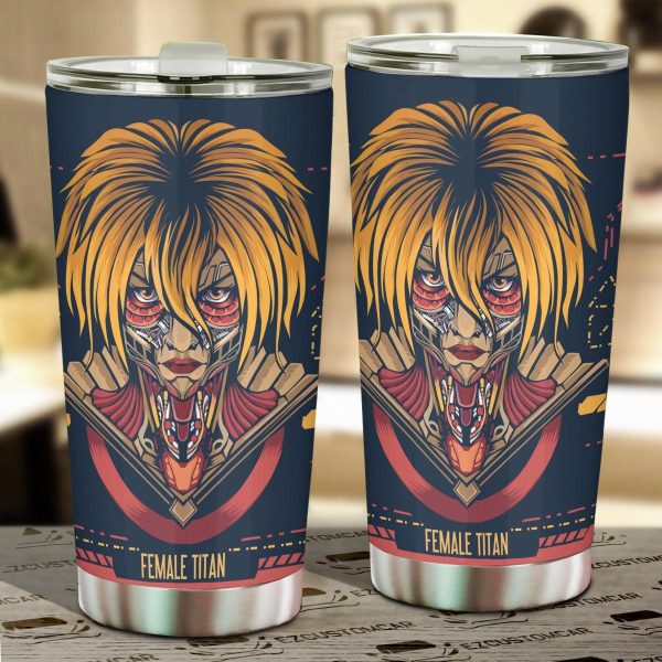 Attack on Titan Car Tumbler Cup Poster Fan Art