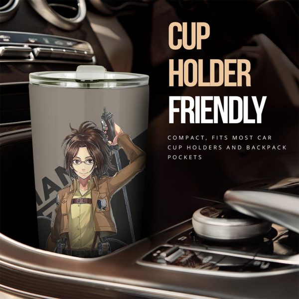 attack on titan car tumbler cup hange zoe frekm