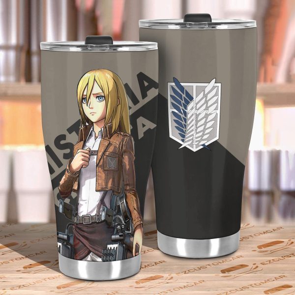 attack on titan car tumbler cup historia reiss tarme