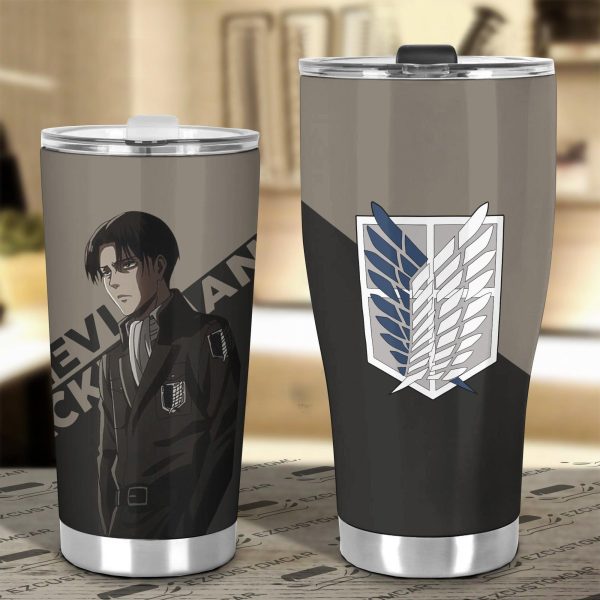 attack on titan car tumbler cup levi ackerman r912d