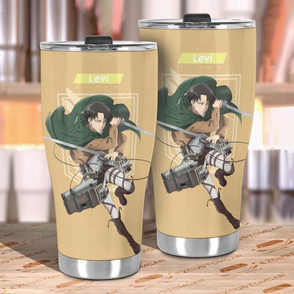 attack on titan car tumbler cup levi aot 22l6t