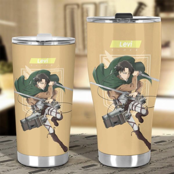 attack on titan car tumbler cup levi aot 2xaqv