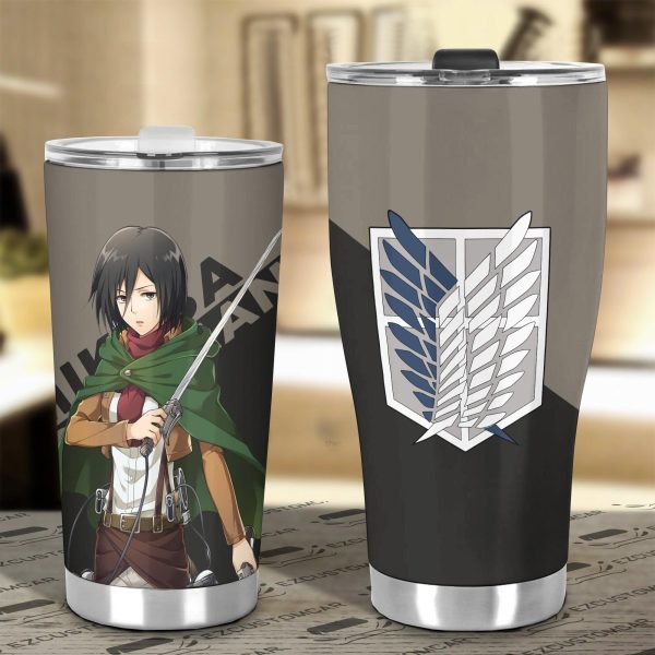 attack on titan car tumbler cup mikasa ackerman a2l6d