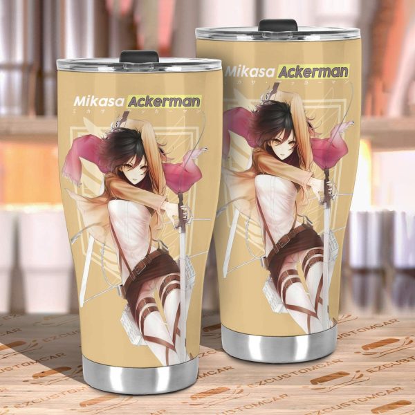 attack on titan car tumbler cup miskasa ackerman aot lkaw1