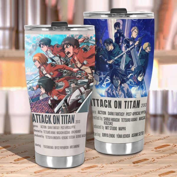 attack on titan car tumbler cup poster fan art nru7g
