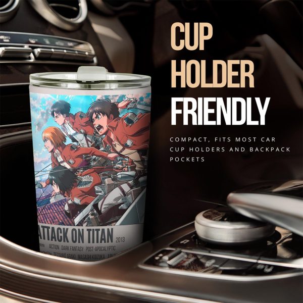 attack on titan car tumbler cup poster fan art sc8dw