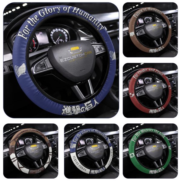 Attack On Titan Uniform Anime Steering Wheel Cover Custom Anime Car Accessories