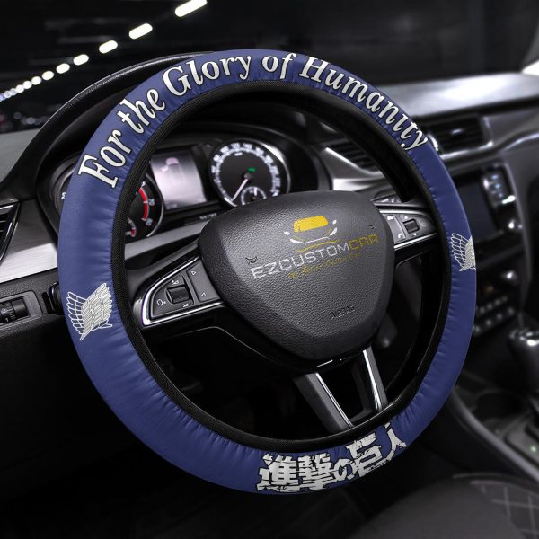 attack on titan squads anime steering wheel cover universal fit 15 inch ddteq