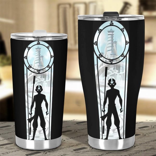 avatar the last airbender anime custom aang tumbler cup car accessories amqo5