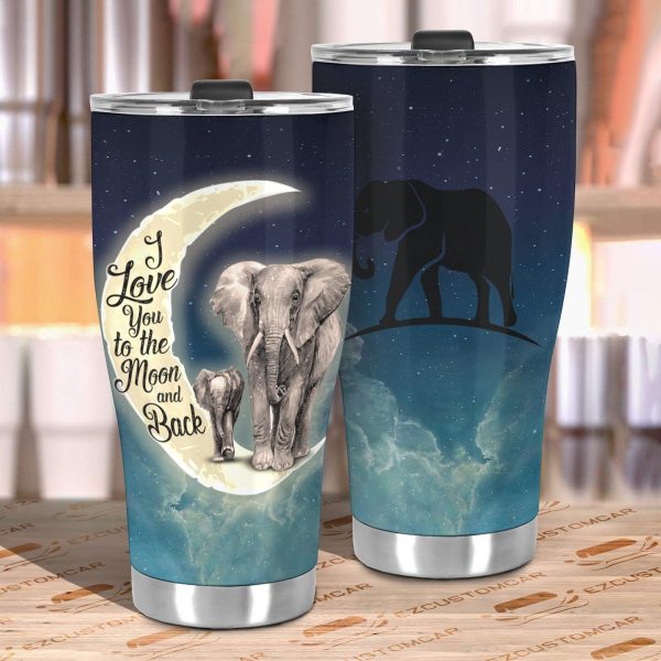 baby elephant car tumbler cup custom elephant car accessories qyblz
