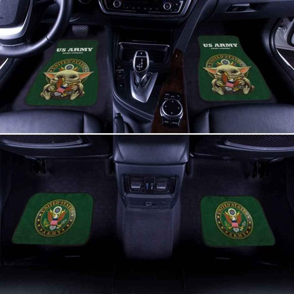Baby Yoda U.S Army Car Floor Mats Baby Yoda U.S Army Car Floor Mats
