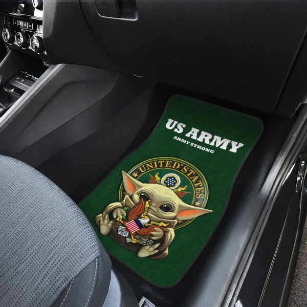 baby yoda us army car floor mats jelwa