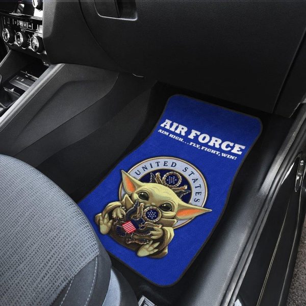 baby yoda usaf car floor mats us air force hpwzg